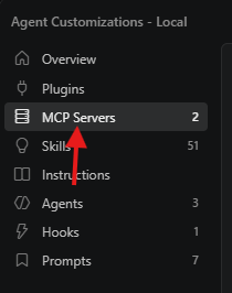 Pilih MCP Servers di VS Code
